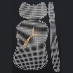 Angel Çanta Aksesuar Kedi Model Kanvas Set Beyaz Renk Kanvas Light Gold Püsküllü Geyik Süs - 4