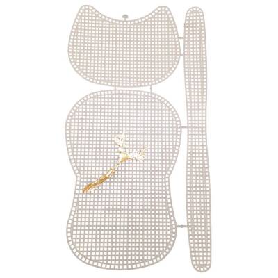 Angel Çanta Aksesuar Kedi Model Kanvas Set Beyaz Renk Kanvas Light Gold Püsküllü Geyik Süs - 2