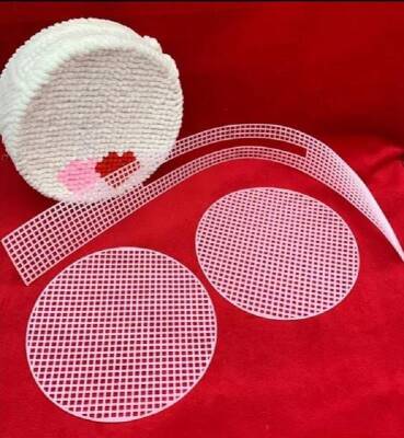 Angel Çanta Aksesuar Yuvarlak Çanta Kanvas Seti Beyaz - 6