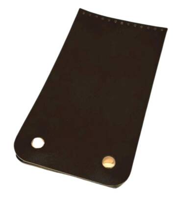 Angel Çanta Aksesuar 11x19 cm Gerçek Deri Çift Mıknatıslı Koyu Kahve Renk Çanta Kapağı Light Gold Metalli - 1