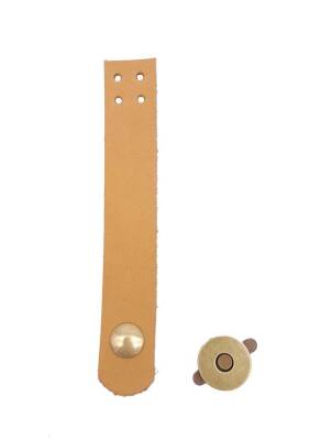 Angel Çanta Aksesuar 11x2 cm Açık Taba Gerçek Deri Düz Çanta Kapağı Antik Metalli - 1