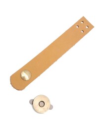 Angel Çanta Aksesuar 11x2 cm Açık Taba Gerçek Deri Düz Çanta Kapağı Antik Metalli - 3