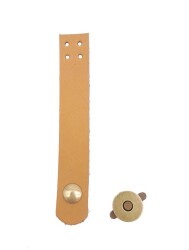 Angel Çanta Aksesuar 11x2 cm Açık Taba Gerçek Deri Düz Çanta Kapağı Antik Metalli - Angel Çanta Aksesuar