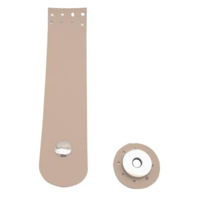 Angel Çanta Aksesuar 14x3 cm Suni Deri Kapak Bej Renk Gümüş Metalli - 2