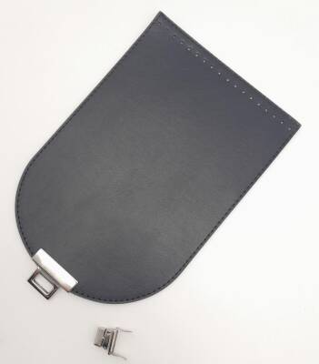 Angel Çanta Aksesuar 15x22 cm Suni Deri Siyah Renk Kapak Gümüş Metalli - 3