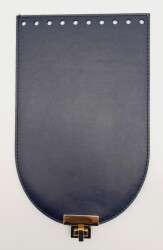 Angel Çanta Aksesuar 15x24 cm Suni Deri Lacivert Renk Kapak Light Gold Metalli - Angel Çanta Aksesuar