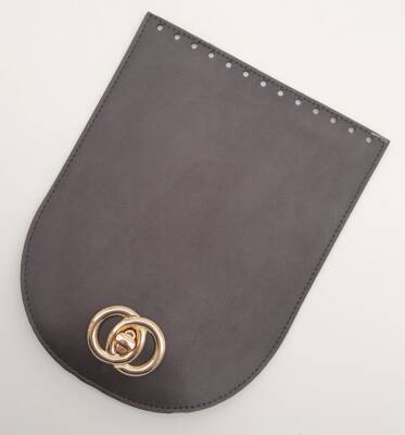 Angel Çanta Aksesuar 17x22 cm Suni Deri Koyu Kahverengi Kapak Light Gold Metalli - 2