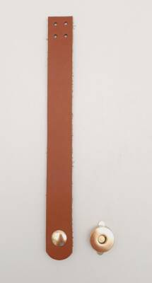 Angel Çanta Aksesuar 18x2 cm Taba Gerçek Deri Düz Çanta Kapağı Light Gold Metalli - 1