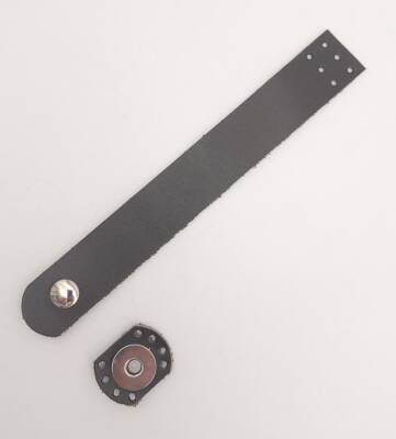 Angel Çanta Aksesuar 18x2.3 cm Koyu Kahverengi Gerçek Deri Düz Çanta Kapağı Gümüş Metalli - 2