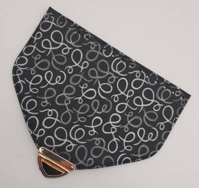 Angel Çanta Aksesuar 22.5x18 cm Suni Deri Desenli Siyah Renk Kapak Light Gold Metalli - 3