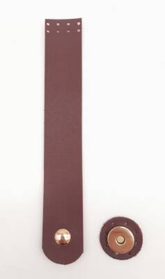 Angel Çanta Aksesuar Bordo Renk 18x3 Cm Tek Kat Suni Deri Kapak Light Gold Metal - 1