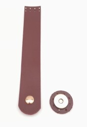 Angel Çanta Aksesuar Bordo Renk 18x3 Cm Tek Kat Suni Deri Kapak Light Gold Metal - 2