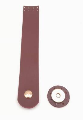 Angel Çanta Aksesuar Bordo Renk 18x3 Cm Tek Kat Suni Deri Kapak Light Gold Metal - 2