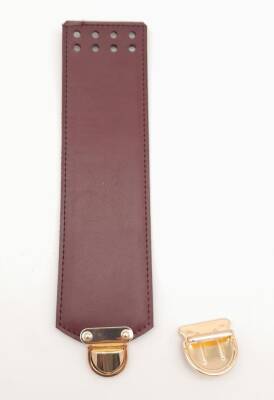Angel Çanta Aksesuar Bordo Renk Suni Deri 25X6 Cm Çanta Kapağı - 2