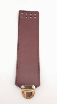 Angel Çanta Aksesuar Bordo Renk Suni Deri 25X6 Cm Çanta Kapağı - 1