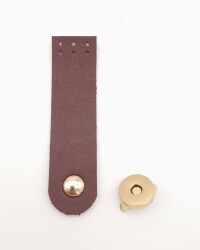 Angel Çanta Aksesuar Bordo Renk Tek Kat Suni Deri Kapak 10.5x2.5 cm Light Gold Metal - Angel Çanta Aksesuar