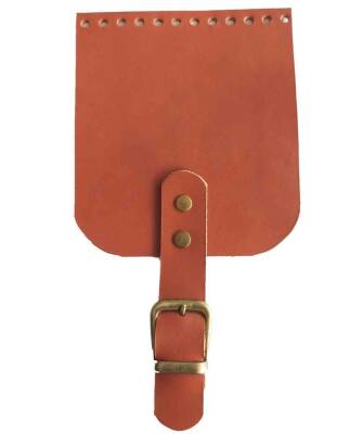 Angel Çanta Aksesuar Gerçek Deri 21x12 cm Taba Renk Çanta Kapağı Antik Metalli - 2