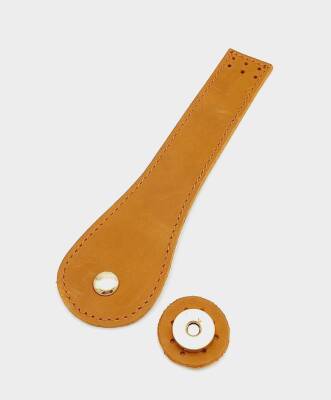 Angel Çanta Aksesuar Gerçek Deri Armut Model Kapak Açık Taba Light Gold Metalli - 1