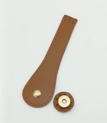 Angel Çanta Aksesuar Gerçek Deri Armut Model Kapak Taba Light Gold Metalli - 1