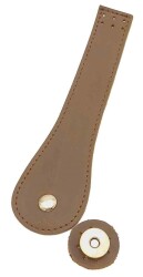 Angel Çanta Aksesuar Gerçek Deri Armut Model Kapak Crazy Koyu Taba Light Gold Metalli - Angel Çanta Aksesuar