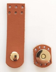 Angel Çanta Aksesuar Gerçek Deri Taba Renk Mini Kapak 8X2,3 Cm Light Gold Metalli - Angel Çanta Aksesuar