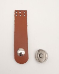 Angel Çanta Aksesuar Gerçek Deri Taba Renk Mini Kapak 8X2 Cm Gümüş Metalli - Angel Çanta Aksesuar