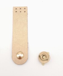 Angel Çanta Aksesuar Gold Renk Tek Kat Suni Deri Kapak 10.5x2.5 cm Light Gold Metal - Angel Çanta Aksesuar