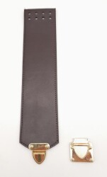 Angel Çanta Aksesuar Kahverengi Suni Deri 25X6 Cm Çanta Kapağı - 2