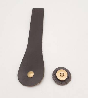 Angel Çanta Aksesuar Kahverengi Tek Kat Gerçek Deri Armut Model Kapak Antik Metalli - 2