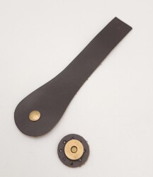 Angel Çanta Aksesuar Kahverengi Tek Kat Gerçek Deri Armut Model Kapak Antik Metalli - 3