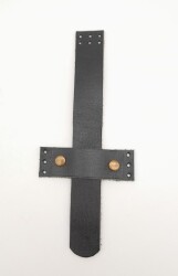 Angel Çanta Aksesuar Siyah Gerçek Deri Kaydırmalı Çanta Kapağı Antik Metalli - Angel Çanta Aksesuar