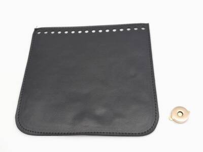 Angel Çanta Aksesuar Siyah Renk Suni Deri 16.5X16 Cm Çanta Kapağı Light Gold Metalli - 2