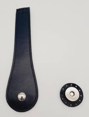 Angel Çanta Aksesuar Suni Deri Armut İstiridye Model Kapak Lacivert Gümüş Metalli - 1