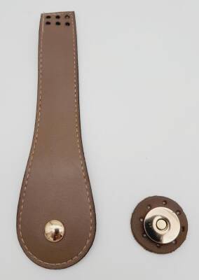 Angel Çanta Aksesuar Suni Deri Armut İstiridye Model Kapak Vizon Light Gold Metalli - 1