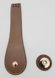 Angel Çanta Aksesuar Suni Deri Armut İstiridye Model Kapak Vizon Light Gold Metalli - Angel Çanta Aksesuar