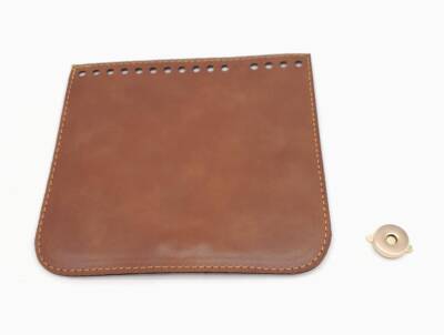 Angel Çanta Aksesuar Taba Renk Suni Deri 16.5X16 Cm Çanta Kapağı Light Gold Metalli - 1