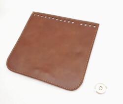 Angel Çanta Aksesuar Taba Renk Suni Deri 16.5X16 Cm Çanta Kapağı Light Gold Metalli - 2