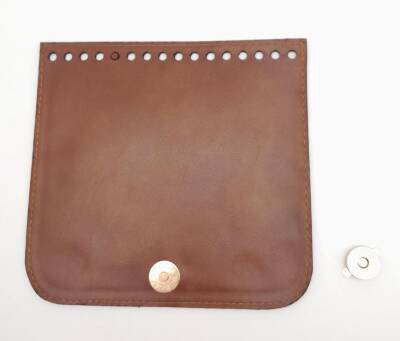 Angel Çanta Aksesuar Taba Renk Suni Deri 16.5X16 Cm Çanta Kapağı Light Gold Metalli - 3