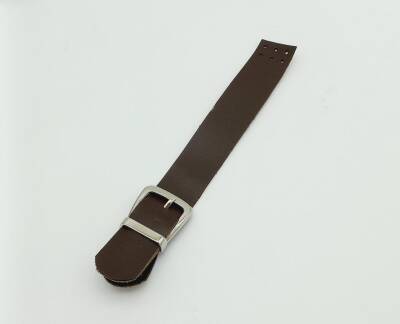 Angel Çanta Aksesuar Tek Kat 18 Cm Suni Deri Kahverengi Kapak Gümüş Metal - 1