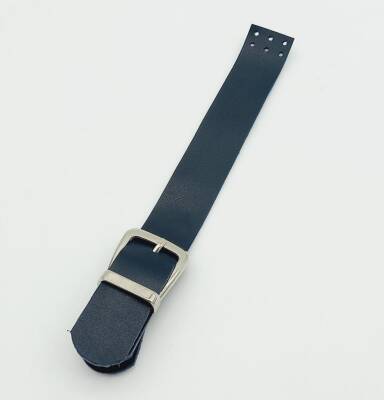 Angel Çanta Aksesuar Tek Kat 18 Cm Suni Deri Lacivert Kapak Gümüş Metal - 1