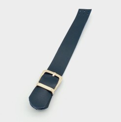 Angel Çanta Aksesuar Tek Kat 18 Cm Suni Deri Lacivert Kapak Light Gold Metal - Angel Çanta Aksesuar