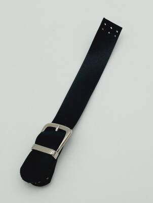 Angel Çanta Aksesuar Tek Kat 18 Cm Suni Deri Siyah Kapak Gümüş Metal - 1