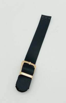 Angel Çanta Aksesuar Tek Kat 18 Cm Suni Deri Siyah Kapak Light Gold Metal - 1