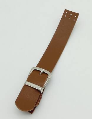 Angel Çanta Aksesuar Tek Kat 18 Cm Suni Deri Taba Kapak Gümüş Metal - 1