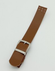 Angel Çanta Aksesuar Tek Kat 18 Cm Suni Deri Taba Kapak Gümüş Metal - 1