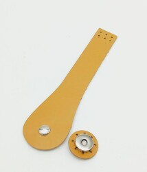 Angel Çanta Aksesuar Tek Kat Gerçek Deri Armut Model Kapak Hardal Gümüş Metalli - Angel Çanta Aksesuar