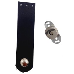 Angel Çanta Aksesuar Tek Kat Suni Deri Lacivert Gümüş Metalli Kapak - Angel Çanta Aksesuar