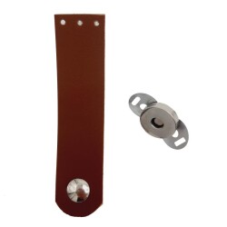 Angel Çanta Aksesuar Tek Kat Suni Deri Taba Gümüş Metalli Kapak - Angel Çanta Aksesuar