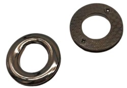 Angel Çanta Aksesuar Füme Renk Yuvarlak Vidalı Kuş Gözü 2 Adet (İç ölçüsü 1.8 cm, Dış Ölçüsü 3.2 cm ) - Angel Çanta Aksesuar