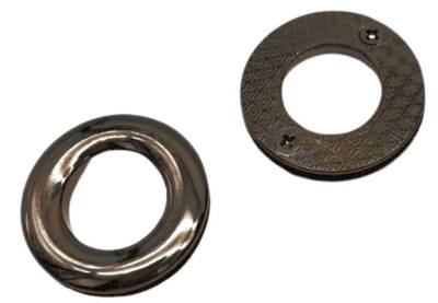 Angel Çanta Aksesuar Füme Renk Yuvarlak Vidalı Kuş Gözü 2 Adet (İç ölçüsü 1.8 cm, Dış Ölçüsü 3.2 cm ) - 1